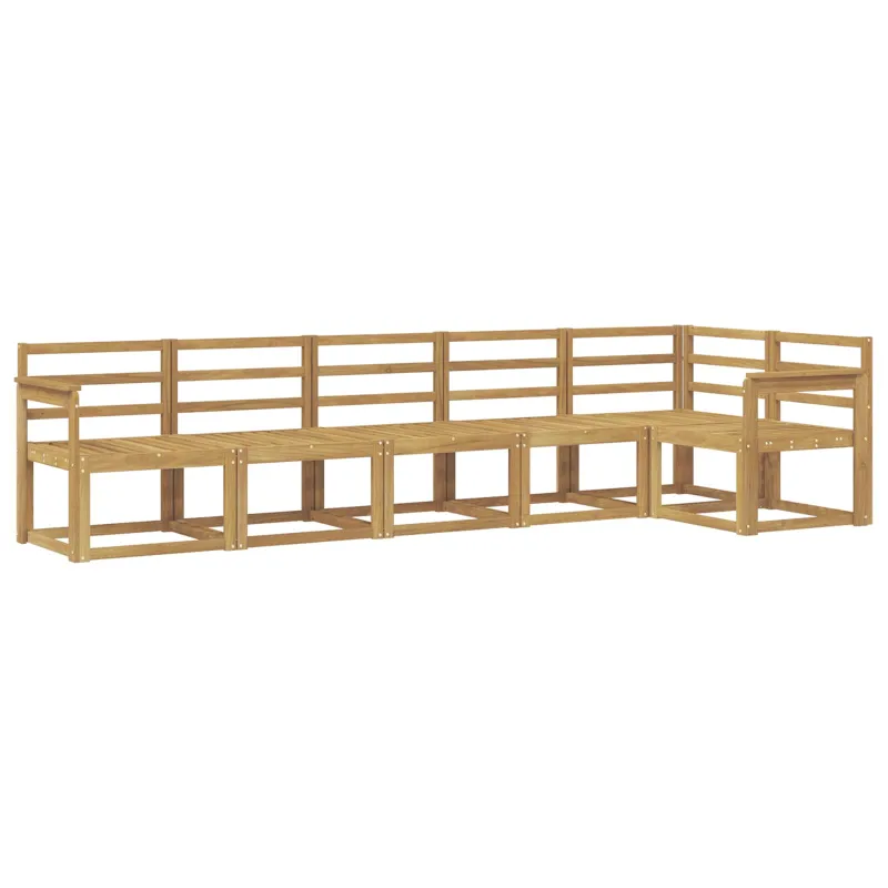 Lauko sofos komplektas 6 pcs Balta Kietos akacijos mediena