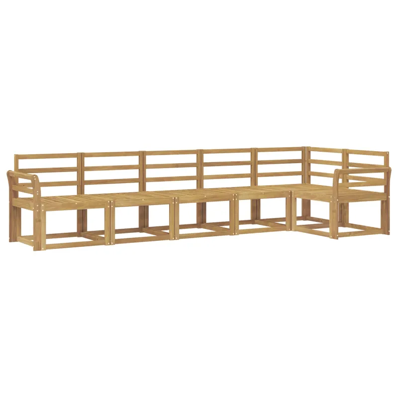 Lauko sofos komplektas 6 pcs Balta Kietos akacijos mediena