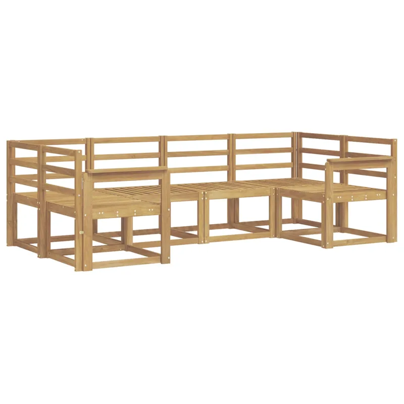 Lauko sofos komplektas 6 pcs Balta Kietos akacijos mediena