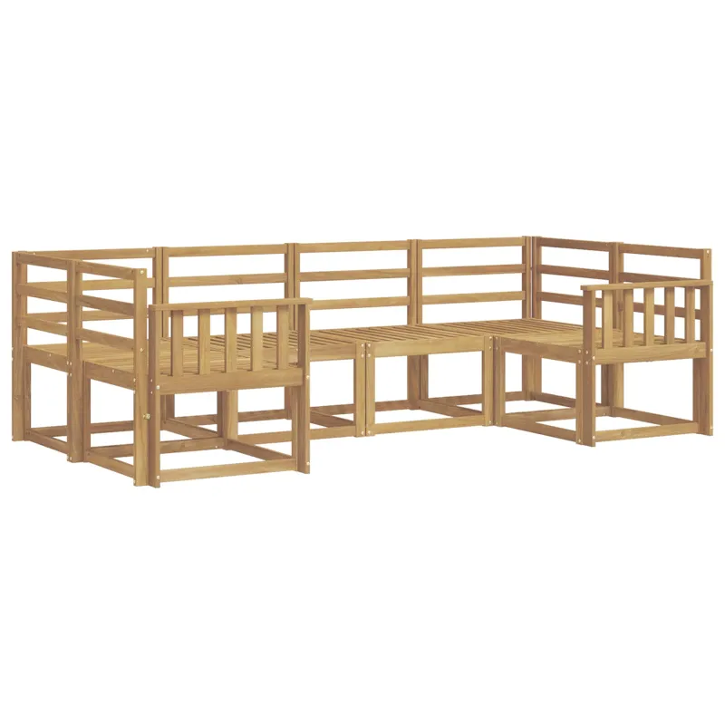Lauko sofos komplektas 6 pcs Balta Kietos akacijos mediena