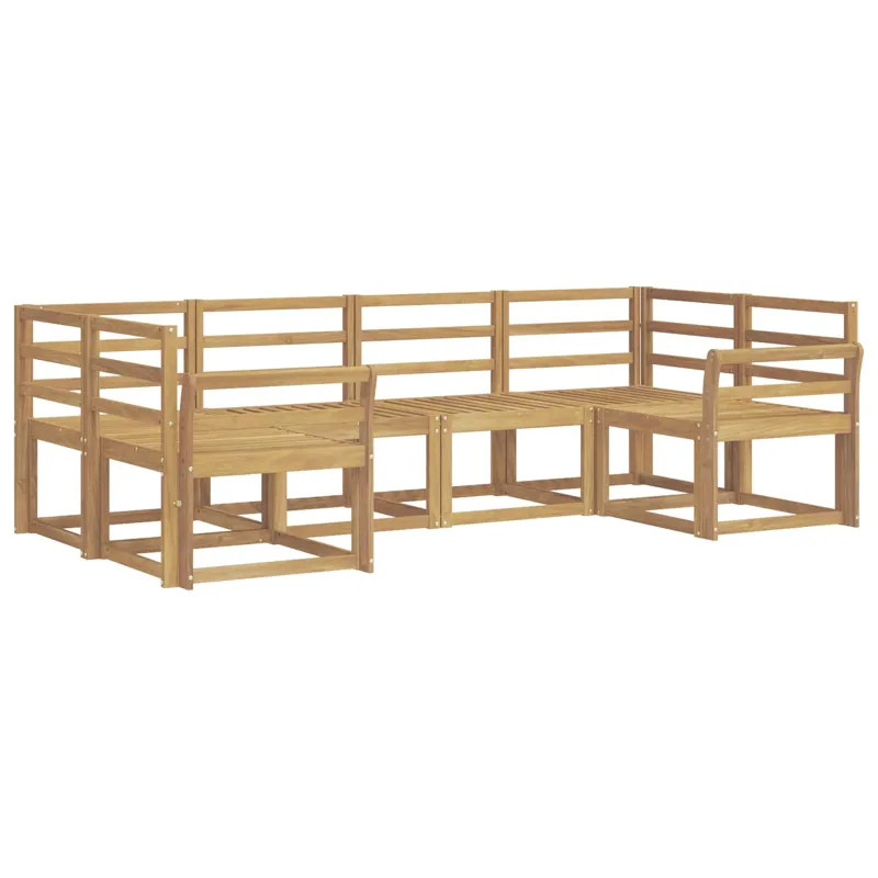 Lauko sofos komplektas 6 pcs Balta Kietos akacijos mediena