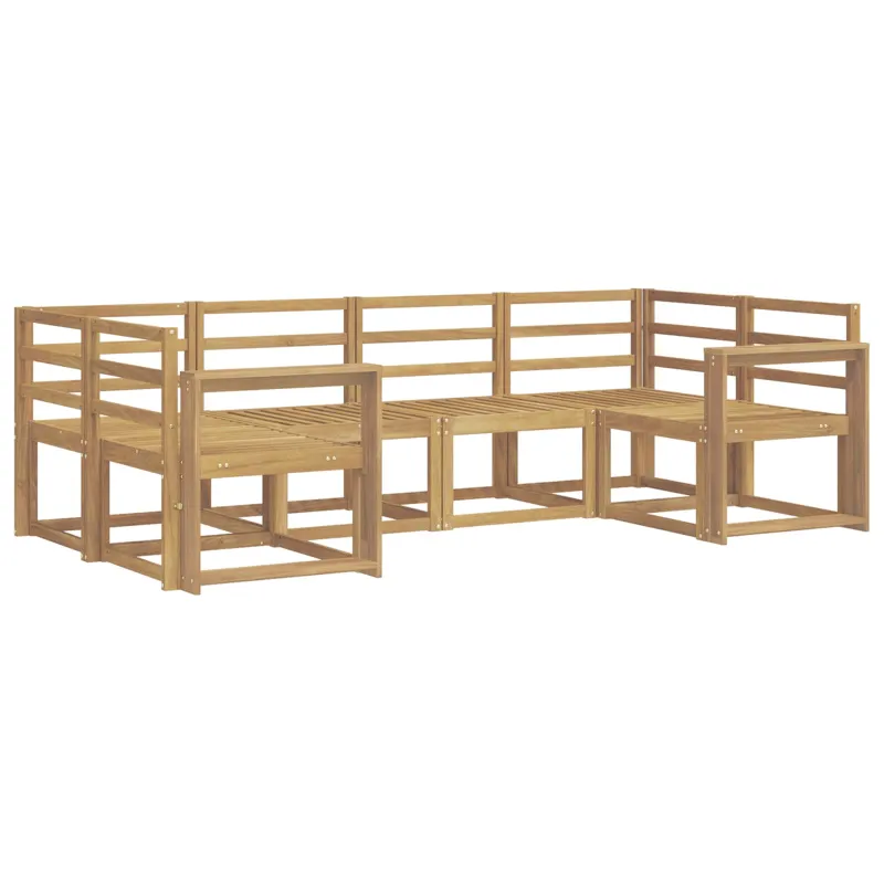 Lauko sofos komplektas 6 pcs Balta Kietos akacijos mediena