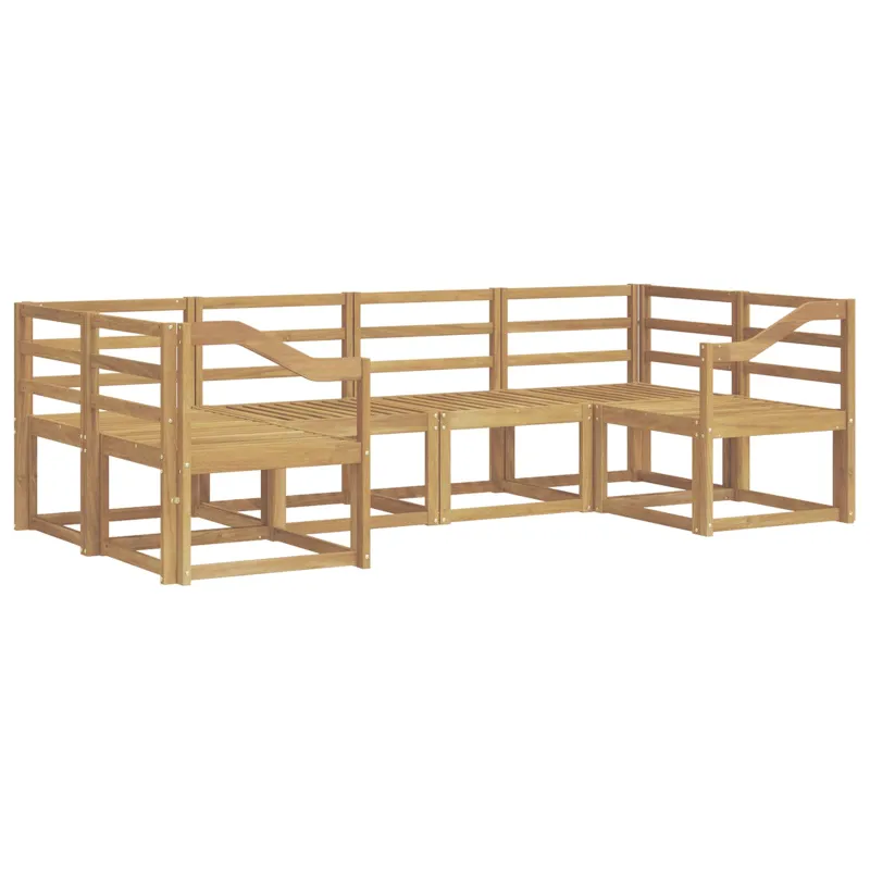 Lauko sofos komplektas 6 pcs Balta Kietos akacijos mediena
