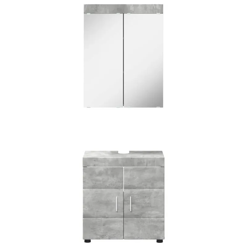 Vonios baldų rinkinys TULUM 2 pcs Betono pilka 60 x 34 x 63 cm