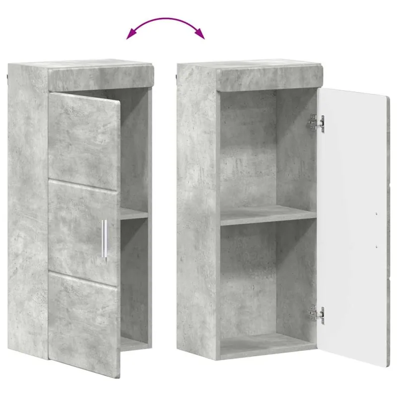 Vonios baldų rinkinys TULUM 4 pcs Betono pilka 60 x 34 x 63 cm