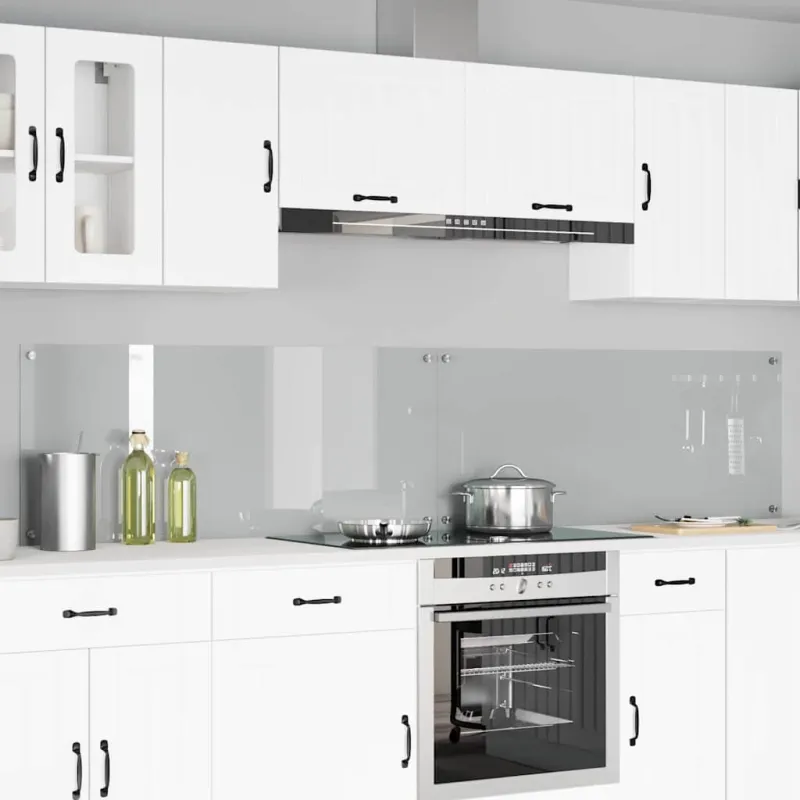Virtuvės atbraila 2 pcs Skaidrus 120 x 50 cm grūdintas stiklas
