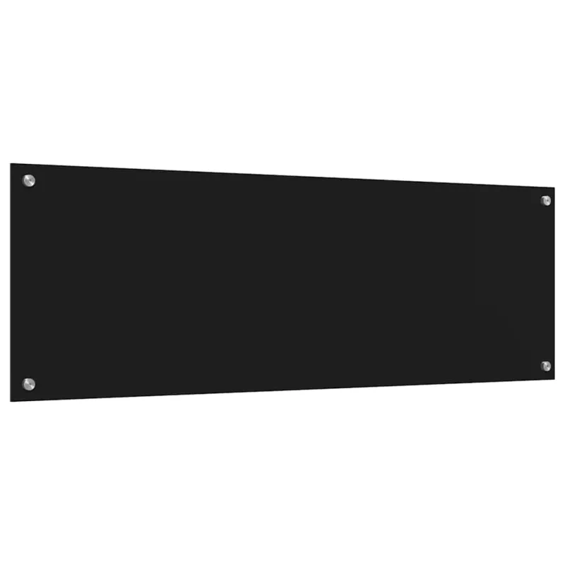 Virtuvės atbraila 2 pcs Juoda 120 x 40 cm grūdintas stiklas