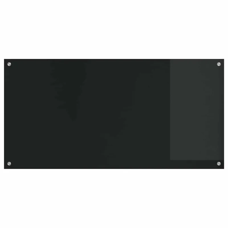 Virtuvės atbraila 2 pcs Juoda 120 x 60 cm grūdintas stiklas