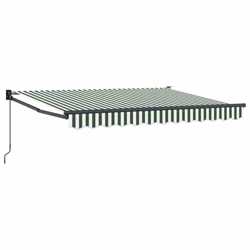Ištraukiama markizė Žalia ir balta 3,5 x 2 m