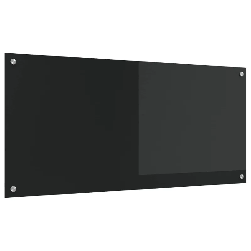 Virtuvės atbraila Juoda 110 x 50 cm grūdintas stiklas