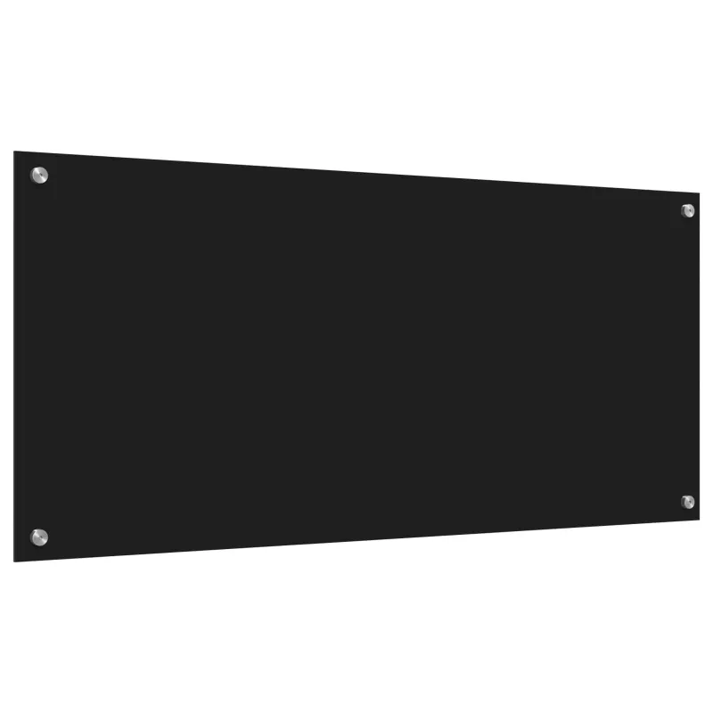 Virtuvės atbraila Juoda 110 x 50 cm grūdintas stiklas