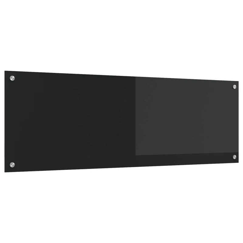 Virtuvės atbraila Juoda 120 x 40 cm grūdintas stiklas