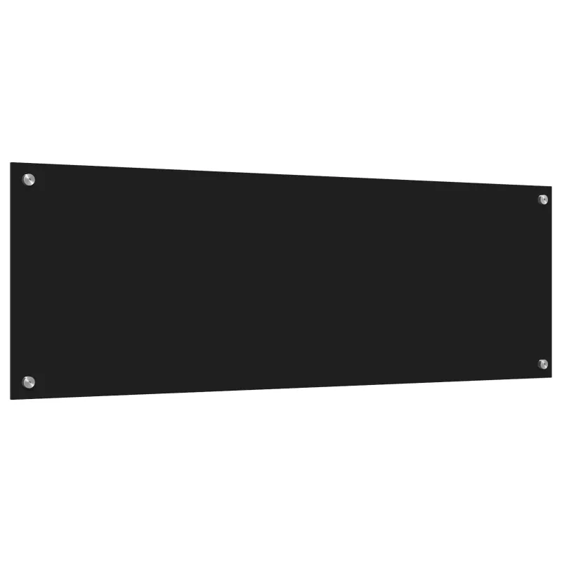 Virtuvės atbraila Juoda 120 x 40 cm grūdintas stiklas