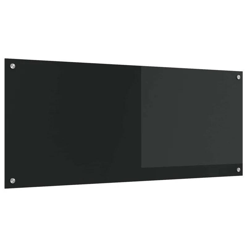 Virtuvės atbraila Juoda 120 x 50 cm grūdintas stiklas