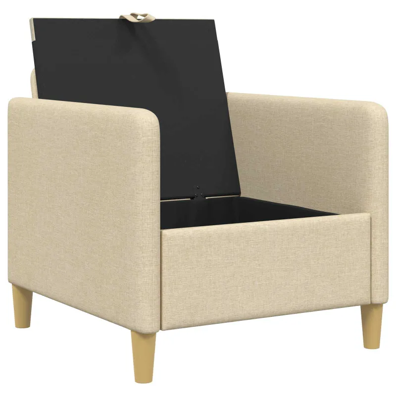 Sofa su saugojimo vieta Kreminė 72 x 78 x 87 cm Poliesteris