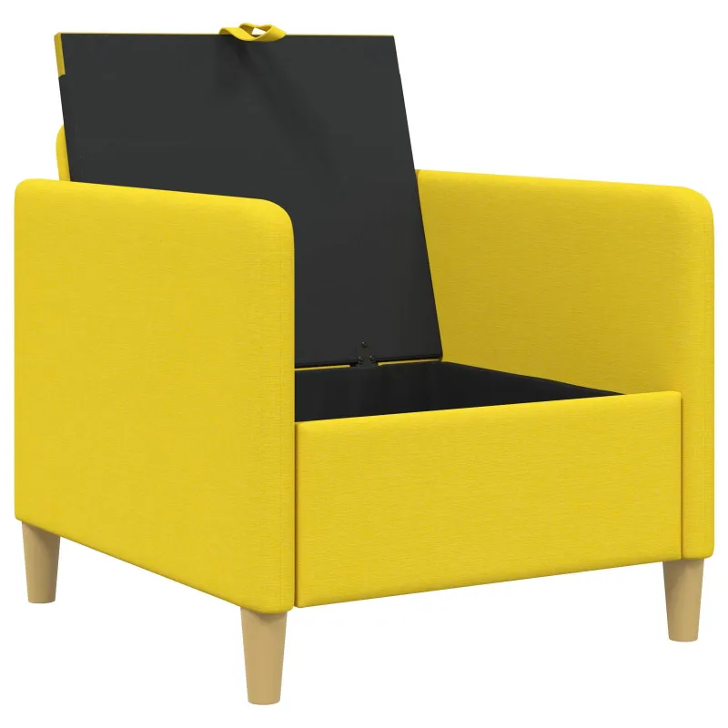 Sofa su saugojimo vieta Šviesi geltona 72 x 78 x 87 cm