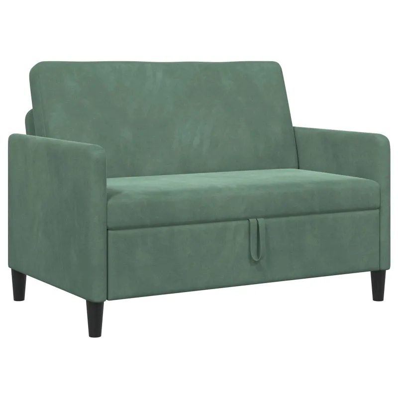 Sofa su saugojimo vieta Jūrinė žalia 122 x 78 x 87 cm