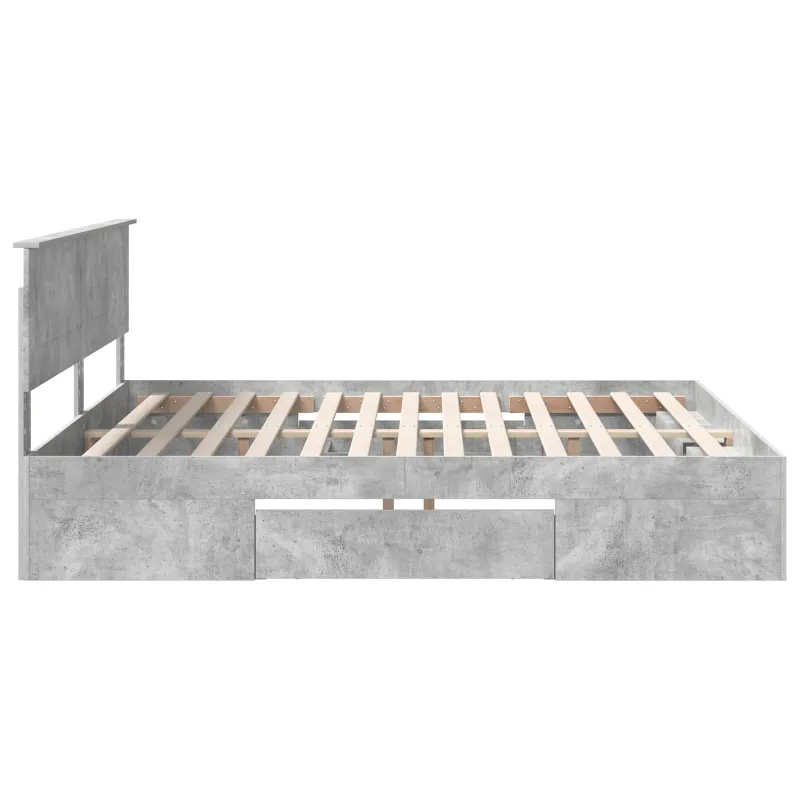 Lovos rėmas Betono pilka 200 x 200 cm Apdirbta mediena