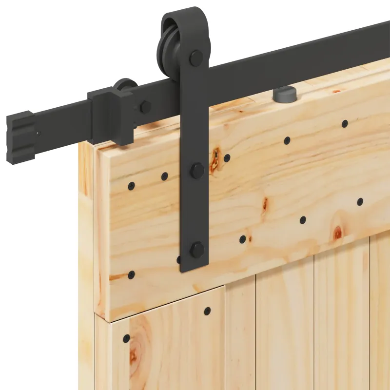 Slankios durys NARVIK Natūrali ir juoda 80 x 210 cm (152,5 cm)