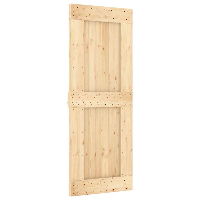 Slankios durys NARVIK Natūrali ir juoda 80 x 210 cm (213,5 cm)