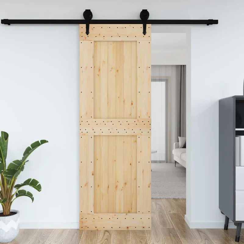 Duris NARVIK Natūrali 80 x 210 cm Kietos pušies medžio durys