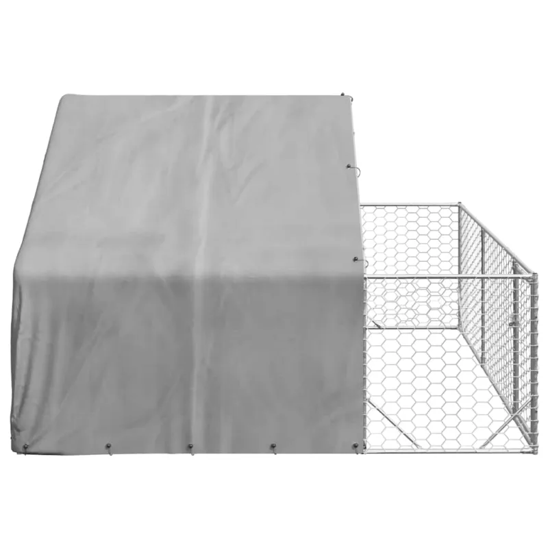 Lauko voljeras šunims su aptvaru, 3x3x1,9m, plienas