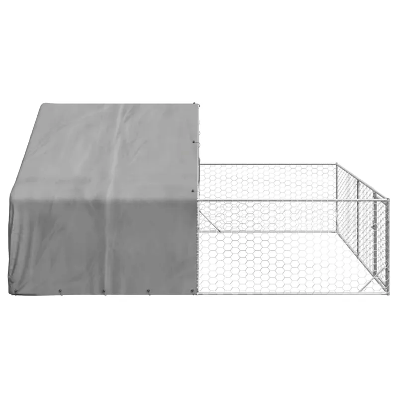 Lauko voljeras šunims su aptvaru, 5x3x1,9m, plienas