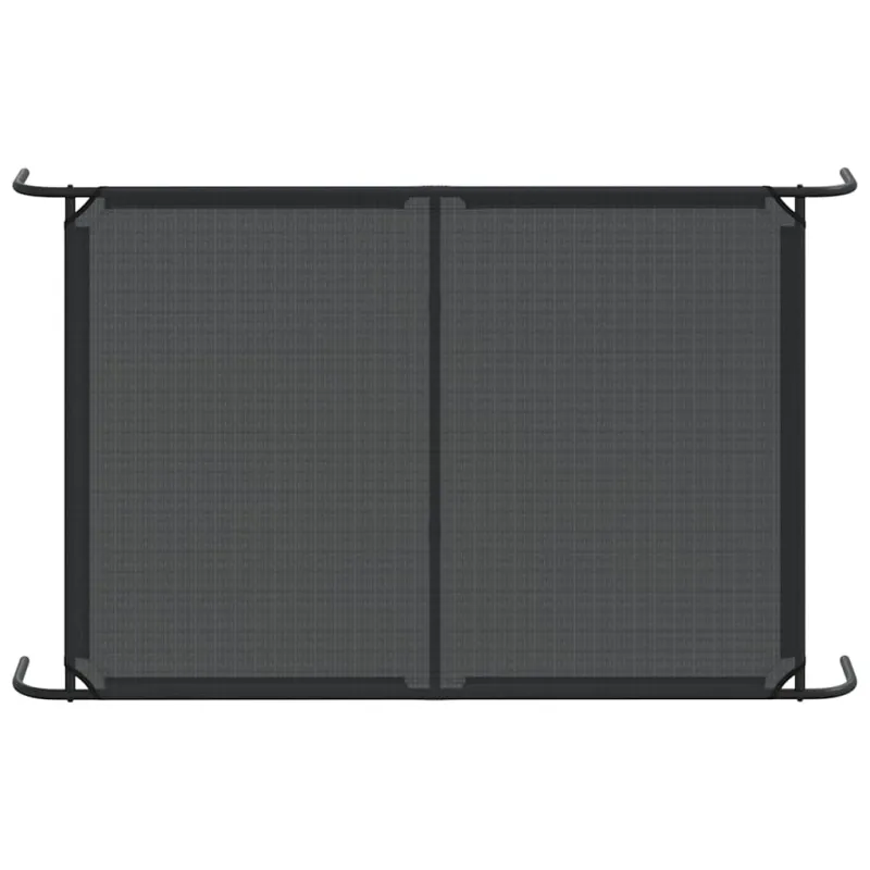 paaukštinta lova šuniui juoda 150x90x20 cm tekstilės ir plieno