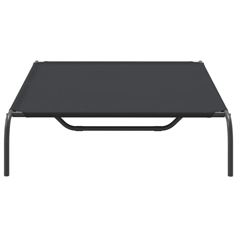 paaukštinta šunų lova juoda 130x80x20 cm Oksfordo audinys