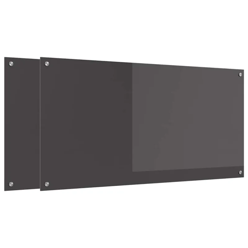 Virtuvės atbraila 2 pcs Tamsiai pilka 120 x 60 cm
