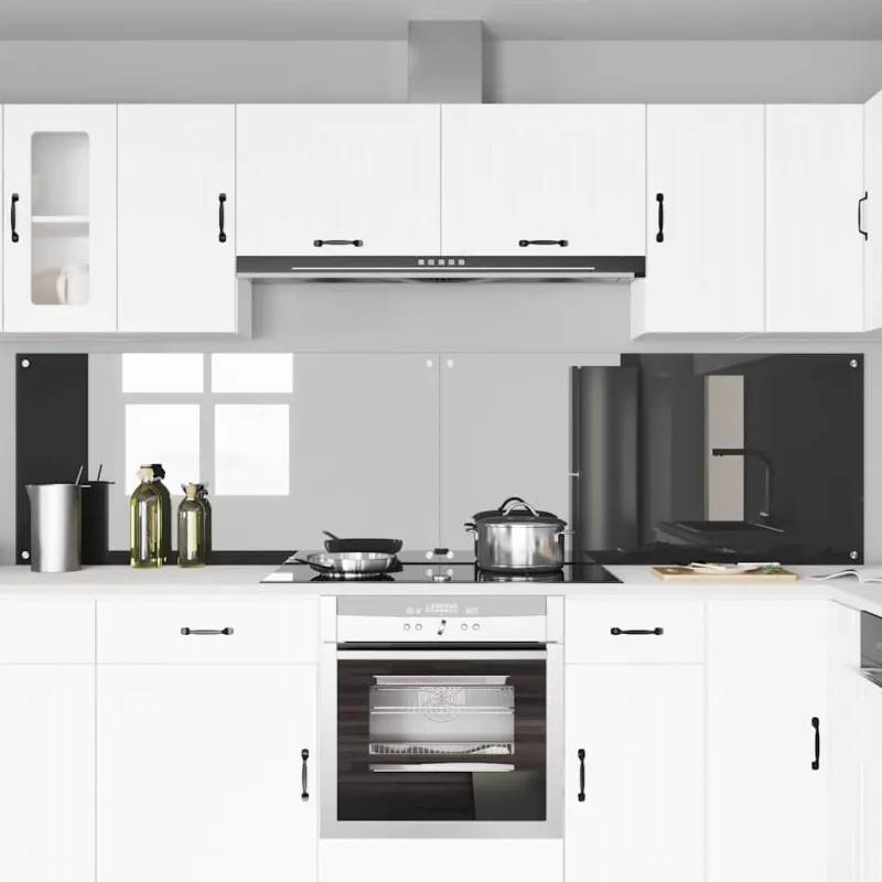 Virtuvės atbraila 2 pcs Tamsiai pilka 120 x 60 cm