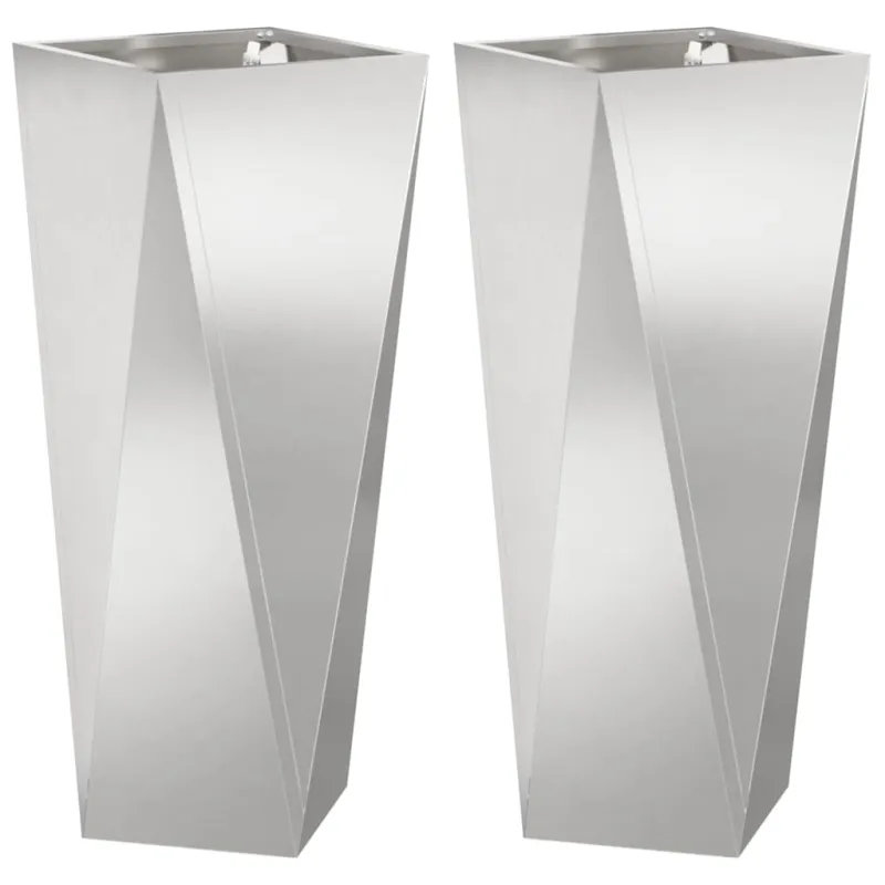 Lovelis 2 pcs Sidabro 30 x 30 x 75 cm Nerūdijantis Plienas