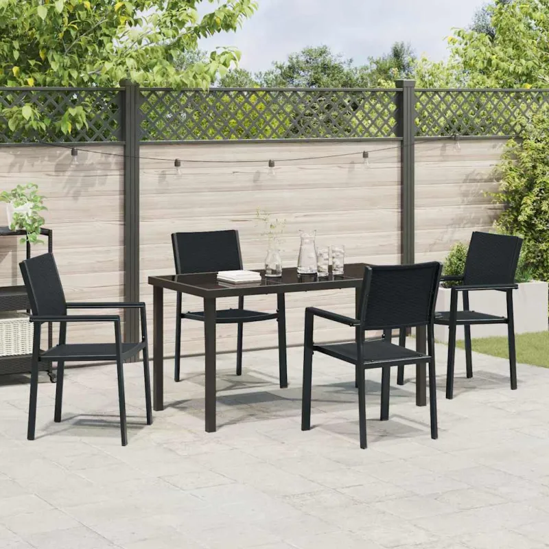 Sodo valgomojo komplektas 5 pcs Juoda
