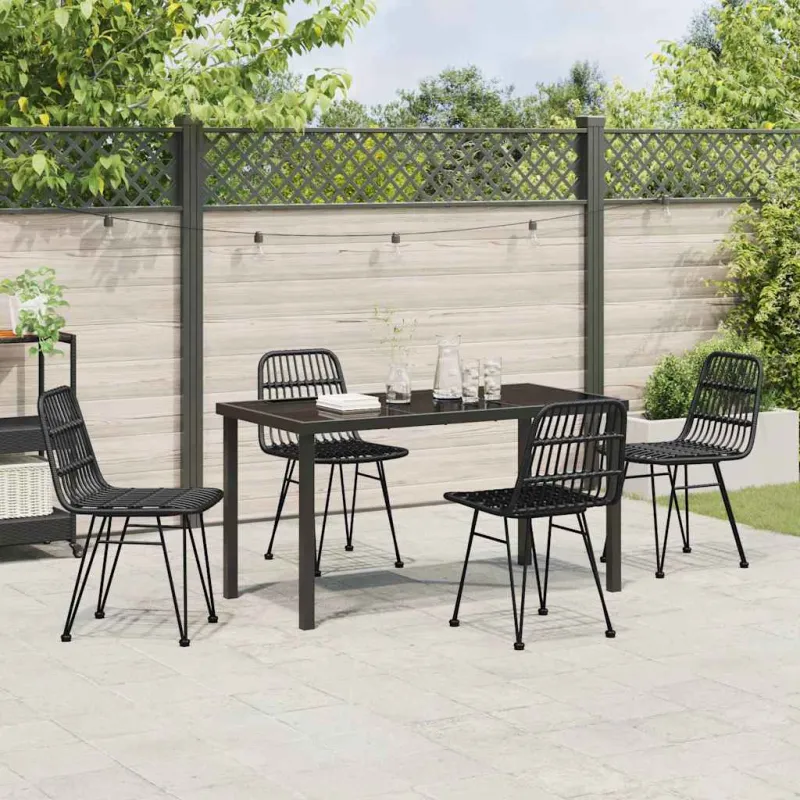 Sodo valgomojo komplektas 5 pcs Juoda