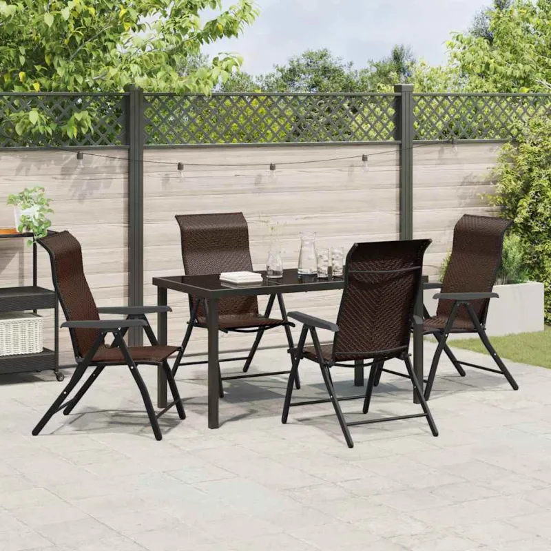 Sodo valgomojo komplektas 5 pcs Ruda