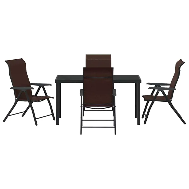 Sodo valgomojo komplektas 5 pcs Ruda