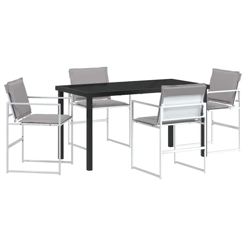 Sodo valgomojo komplektas 5 pcs Balta 140 x 70 x 73 cm