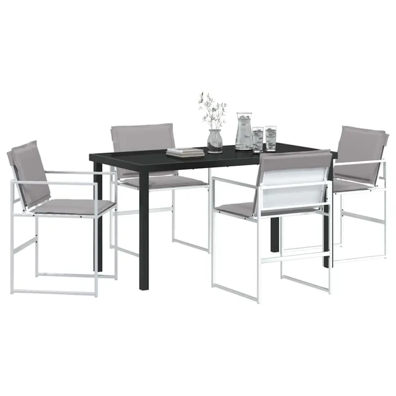 Sodo valgomojo komplektas 5 pcs Balta 140 x 70 x 73 cm