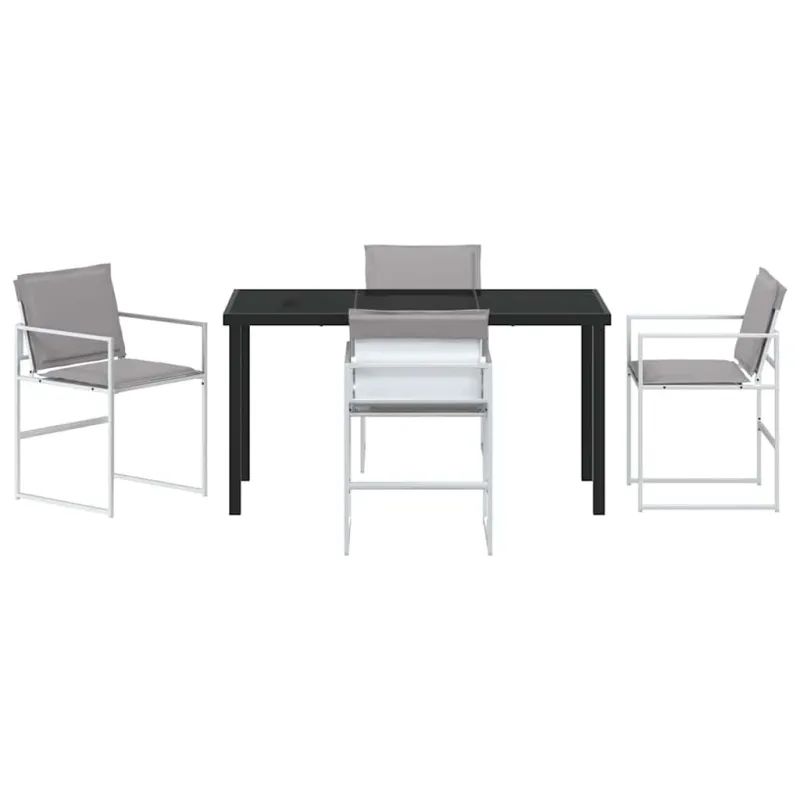 Sodo valgomojo komplektas 5 pcs Balta 140 x 70 x 73 cm