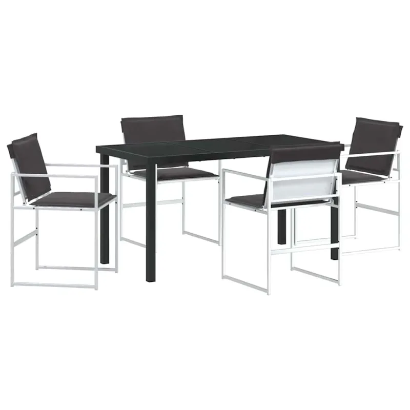 Sodo valgomojo komplektas 5 pcs Balta 140 x 70 x 73 cm