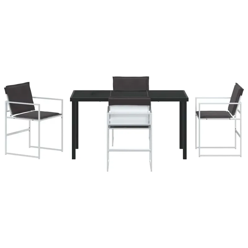 Sodo valgomojo komplektas 5 pcs Balta 140 x 70 x 73 cm