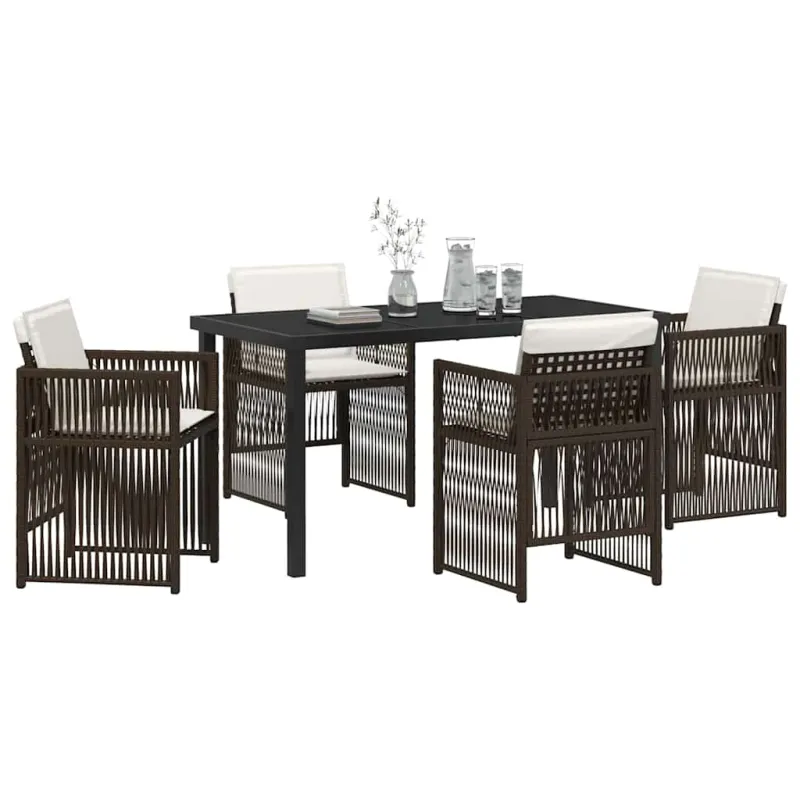 Sodo valgomojo komplektas 5 pcs Ruda