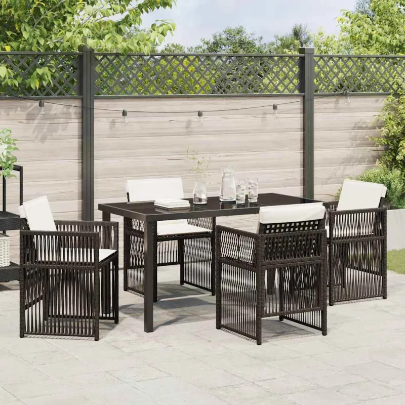 Sodo valgomojo komplektas 5 pcs Ruda
