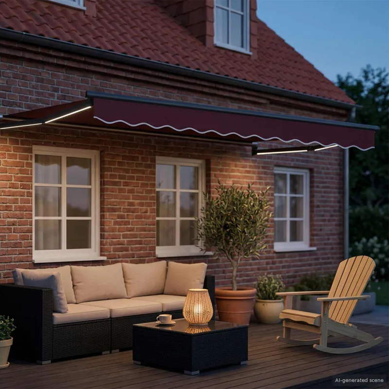 Rankinė ištraukiama markizė su LED 2,5 x 2 m