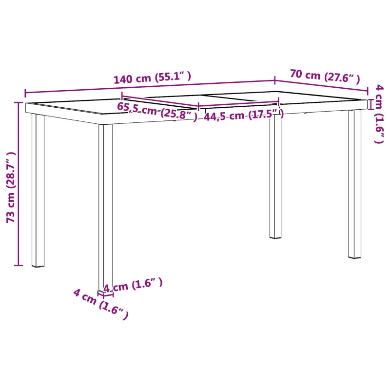 Lauko baldų komplektas 5 pcs Juoda ir Antracitas Tekstilenas