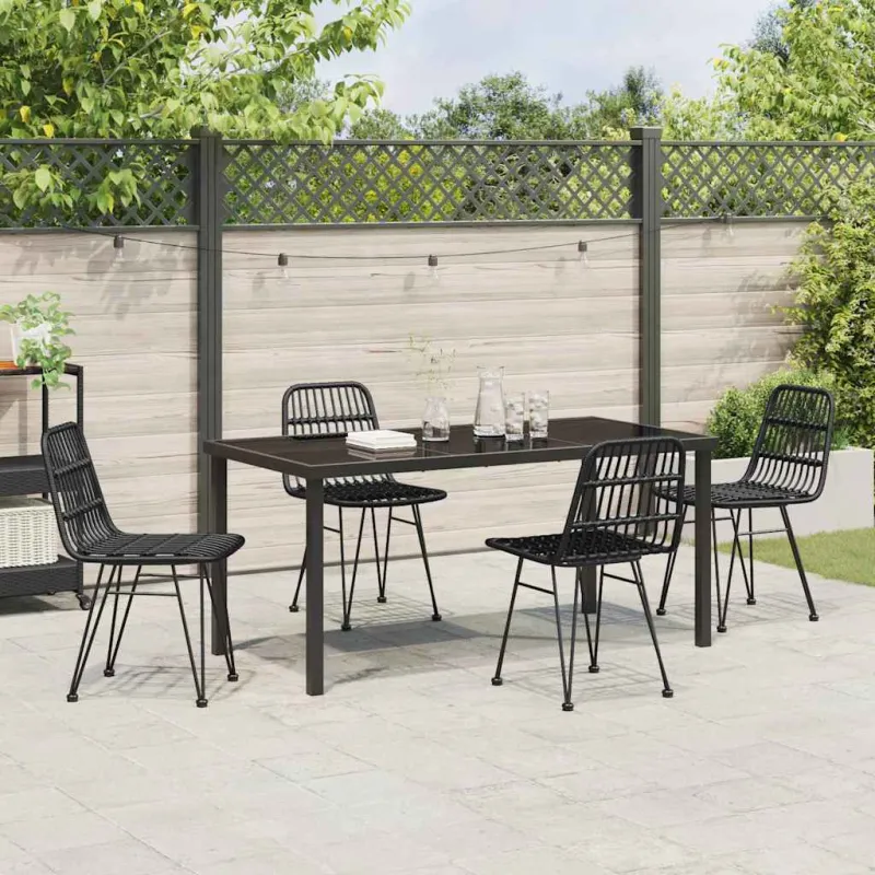 Sodo valgomojo komplektas 5 pcs Juoda