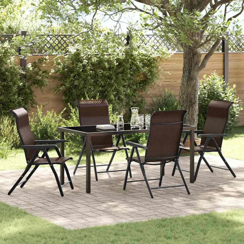 Sodo valgomojo komplektas 5 pcs Ruda