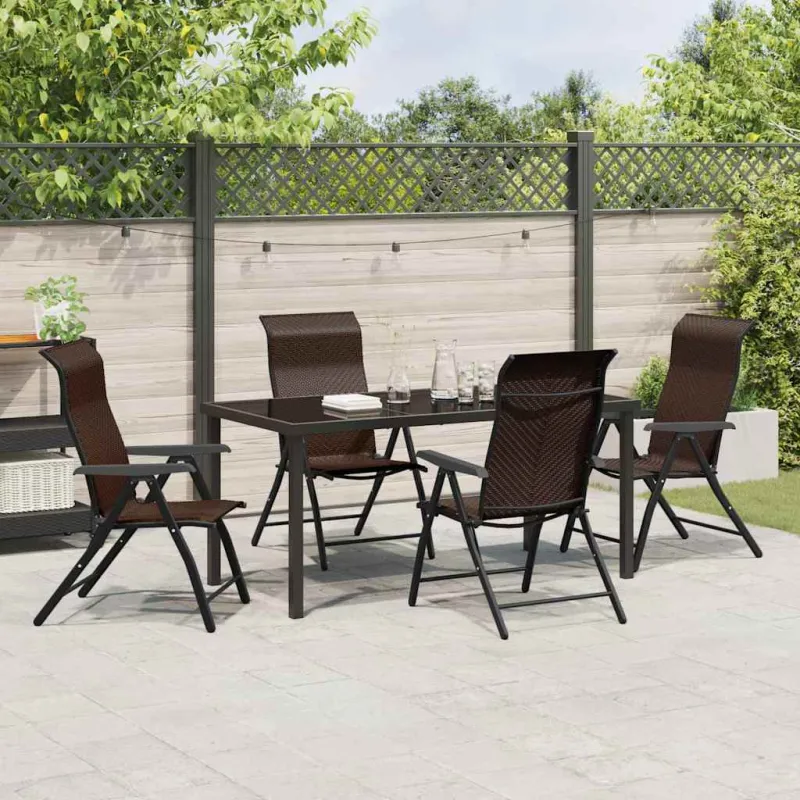 Sodo valgomojo komplektas 5 pcs Ruda
