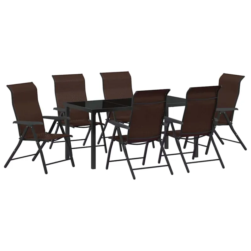 Sodo valgomojo komplektas 7 pcs Ruda