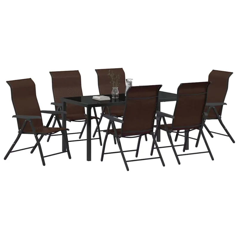 Sodo valgomojo komplektas 7 pcs Ruda